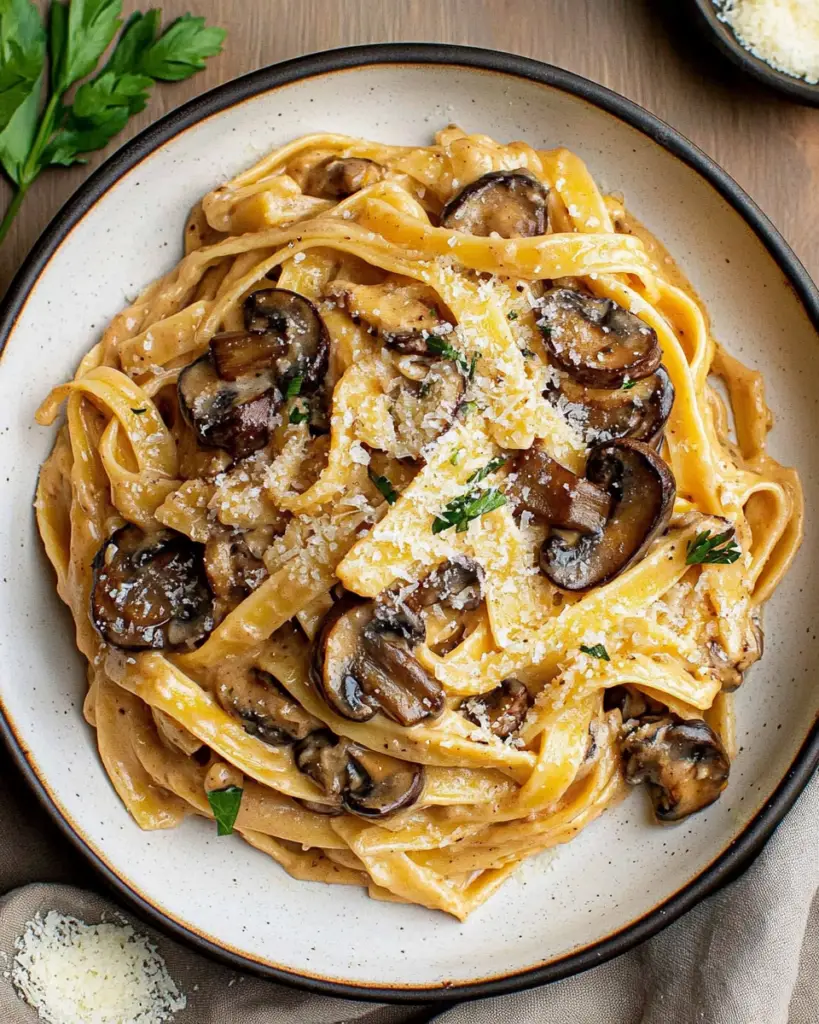 Caramelized Leek and Mushroom Gruyere Pasta