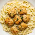Garlic Butter Chicken Bites with Creamy Parmesan Pasta