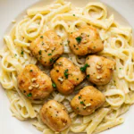 Garlic Butter Chicken Bites with Creamy Parmesan Pasta