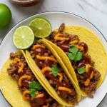 Garlic Butter Honey BBQ Beef Tacos