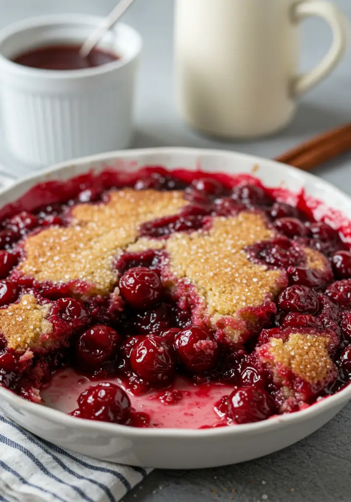 Easy Upside-Down Cherry Cobbler