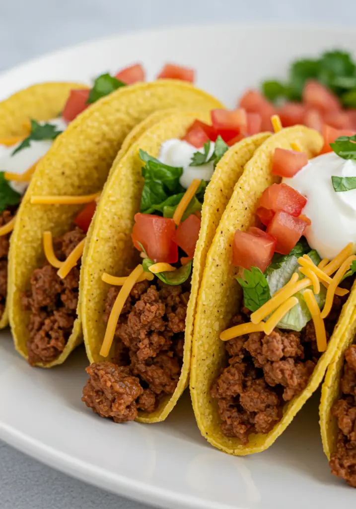 Crispy Baked Ground Beef Tacos