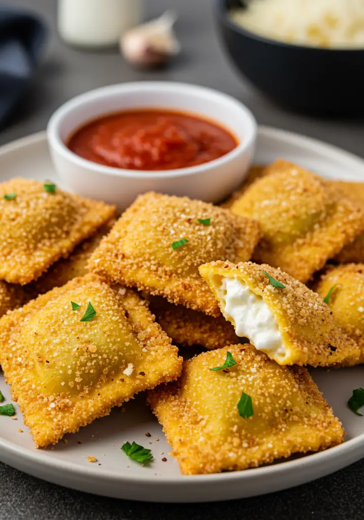 Fried Ravioli with Marinara Dipping Sauce