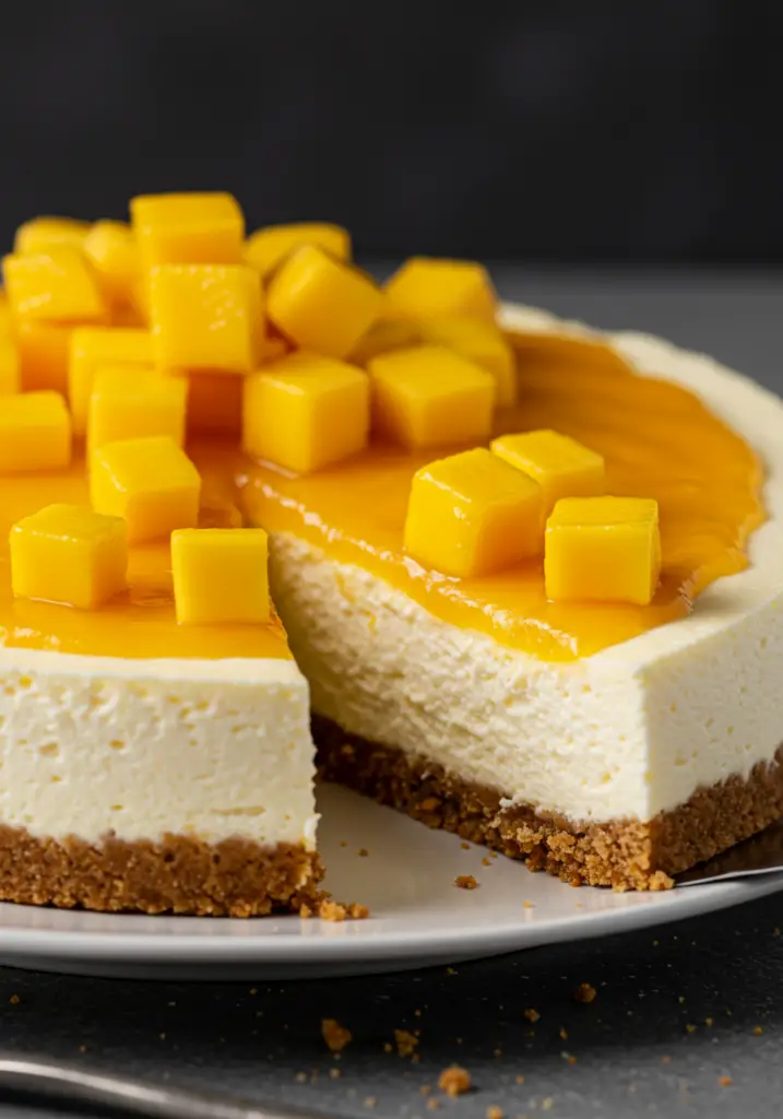 No-Bake Mango Cheesecake