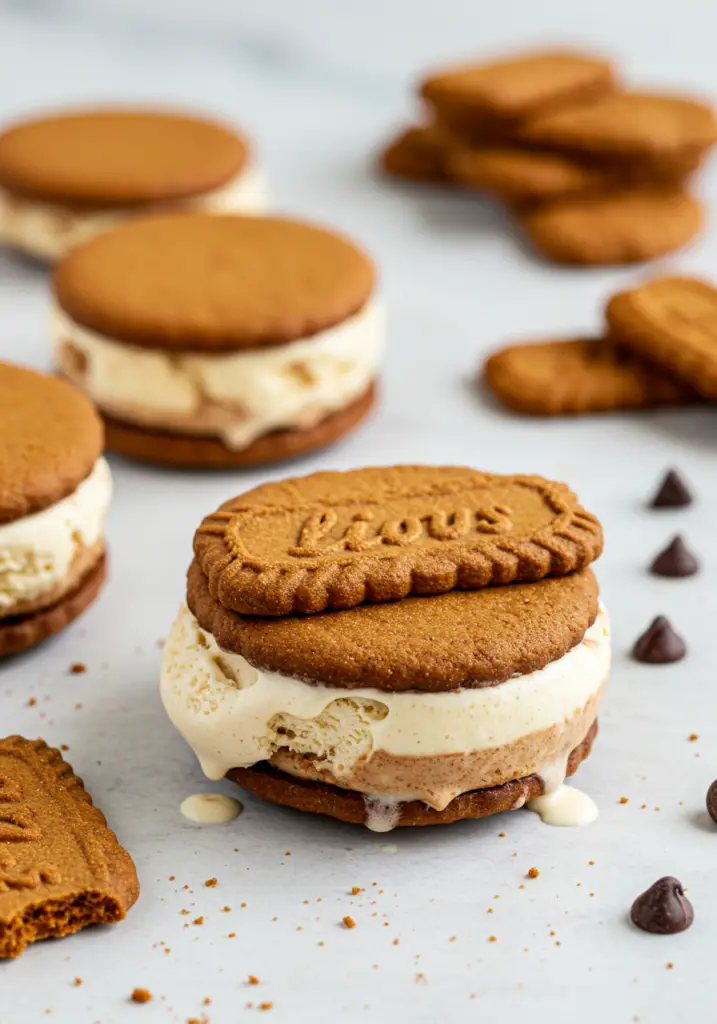 Biscoff Ice Cream Sandwiches