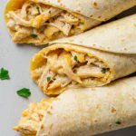 Cheesy Garlic Chicken Wraps