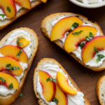 Peach Bruschetta with Whipped Ricotta