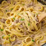 One-Pot Creamy Beef and Garlic Butter Pasta