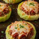 Baked Cabbage Nest Burgers