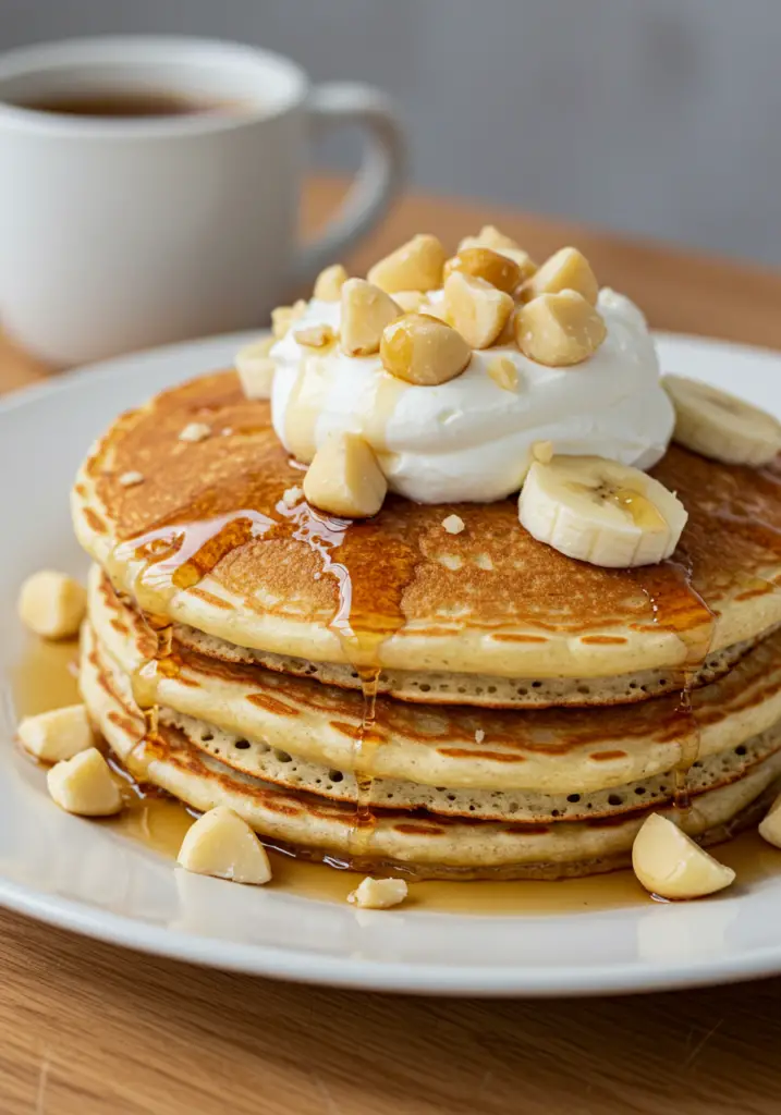 Toasted Coconut Macadamia Pancakes