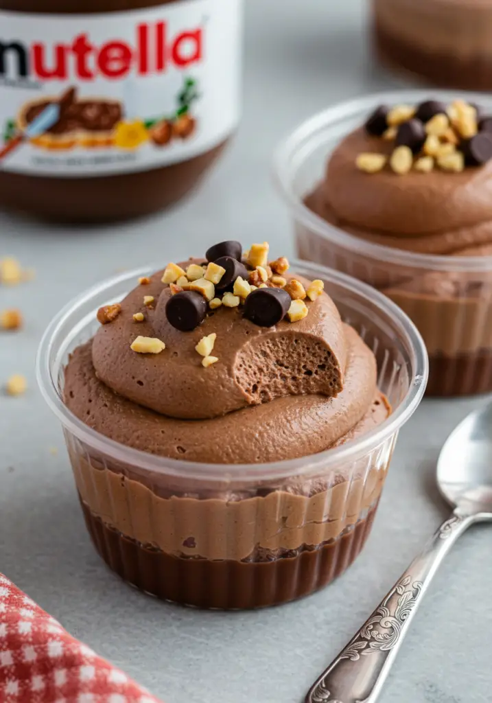 No-Bake Nutella Mousse Cups