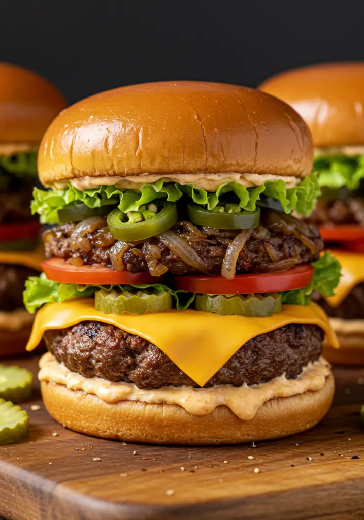 Spicy Jalapeño-Onion Smash Burgers