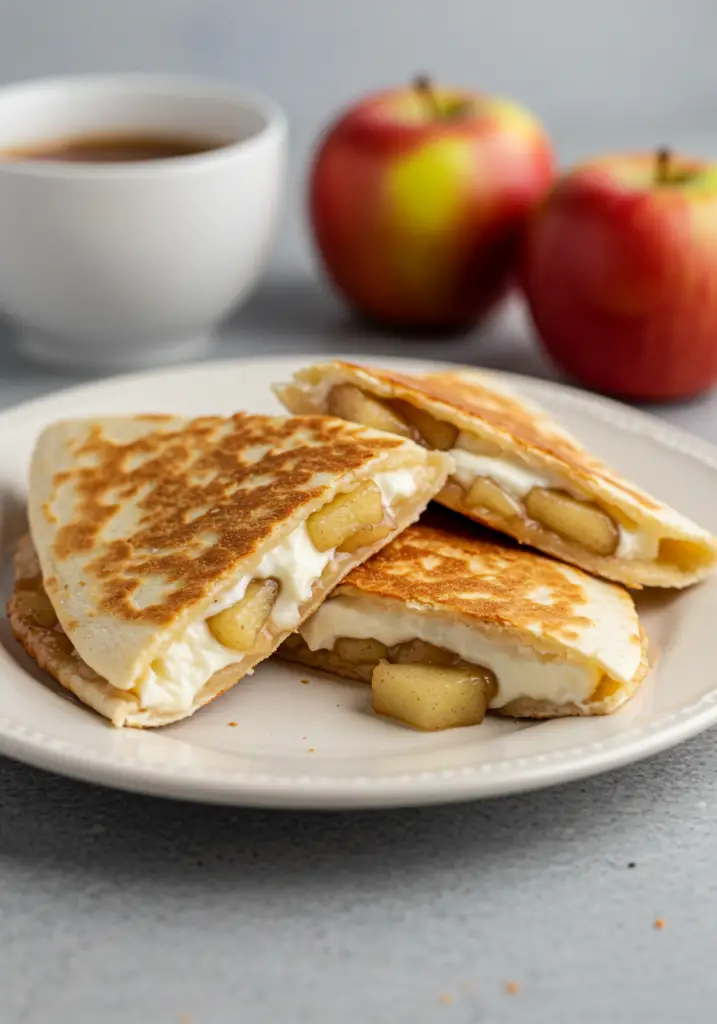 Apple Cheesecake Breakfast Quesadillas