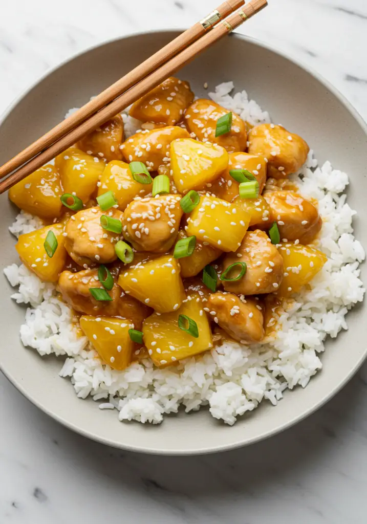 Sweet and Savory Pineapple Chicken and Rice