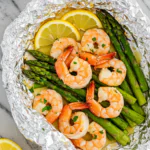 Garlic Butter Shrimp and Asparagus Foil Packs