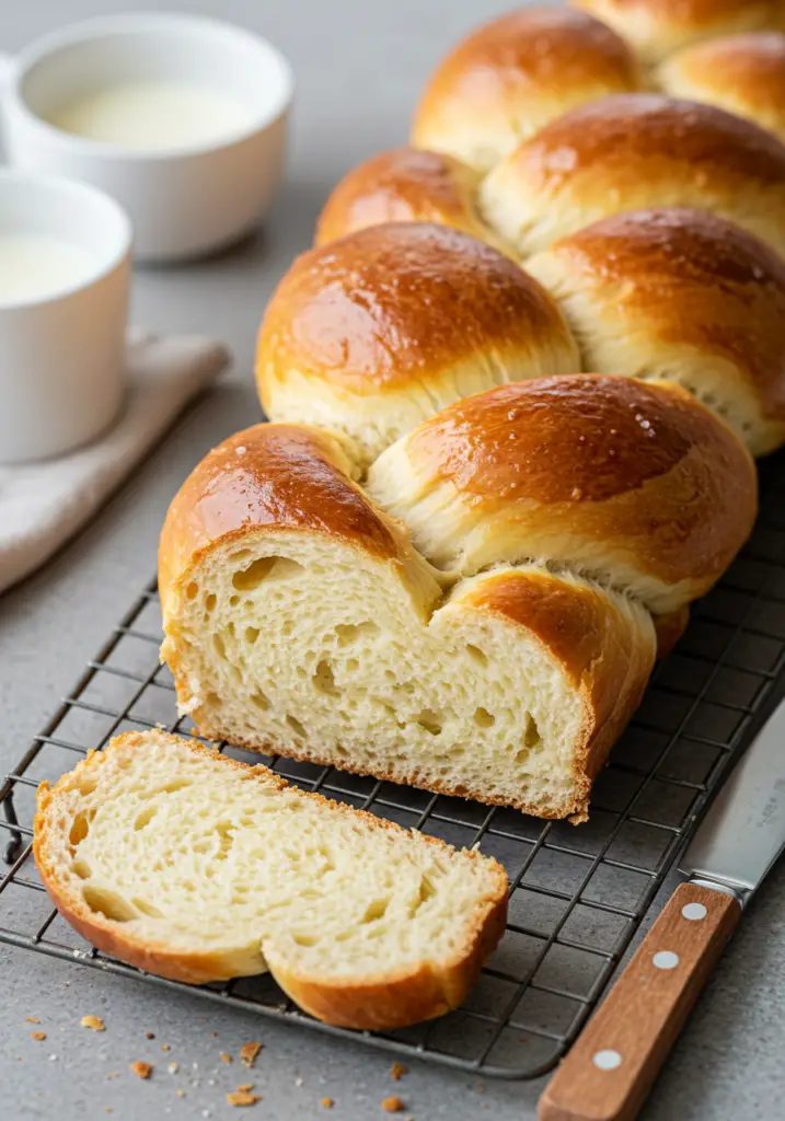 Tender Braided Brioche Bread