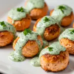 Baked Salmon Meatballs with Creamy Avocado Sauce