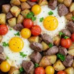 Steak Potato and Egg Hash