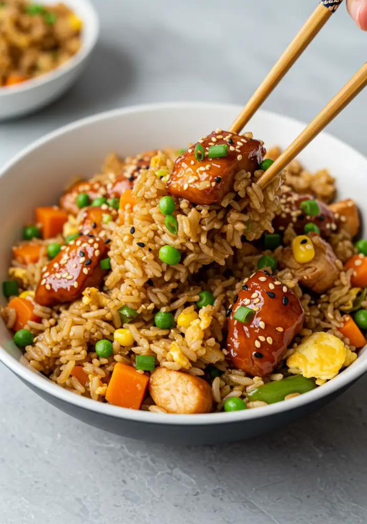 Easy Japanese BBQ Chicken Fried Rice