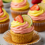 Strawberry Mango Margarita Cupcakes