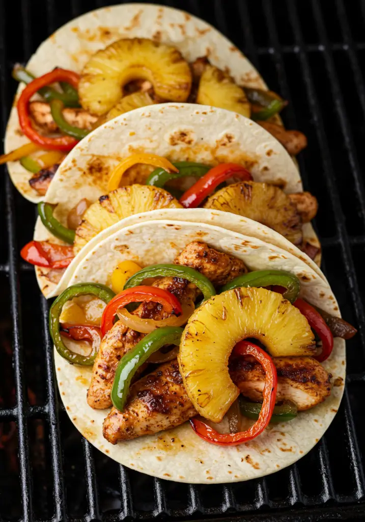 Grilled Pineapple and Chicken Fajita