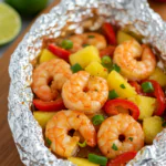 Spicy Pineapple Shrimp Foil Packs