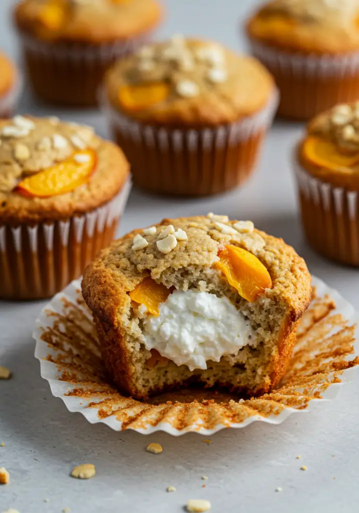 Peach Cottage Cheese Muffins