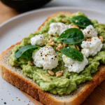 Creamy Avocado and Cottage Cheese Toast